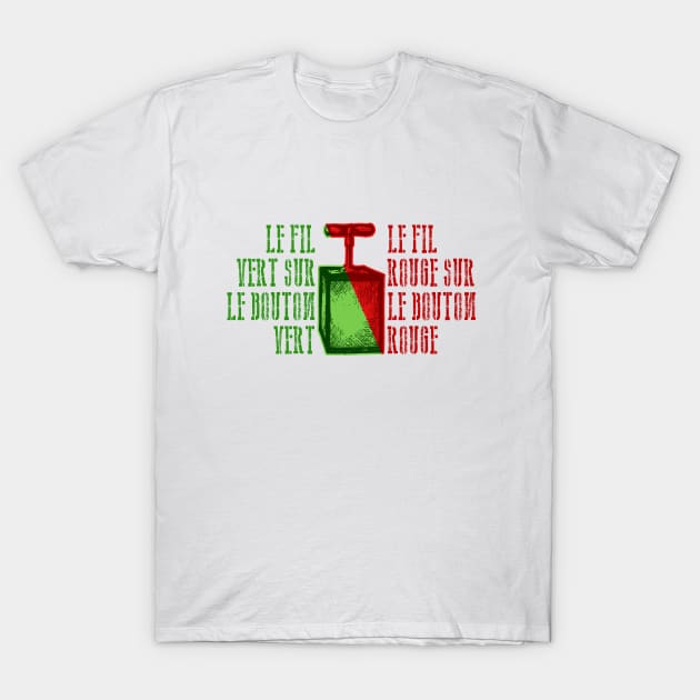 Le fil vert sur le bouton vert T-Shirt by Extracom